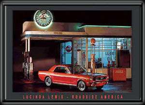 BILLYS SERVICE STATION 24x36 Electric Art LED Picture  