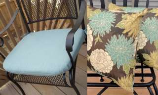 Outdoor Dining Chair Seat Cushion 4 Match Toss Pillow  