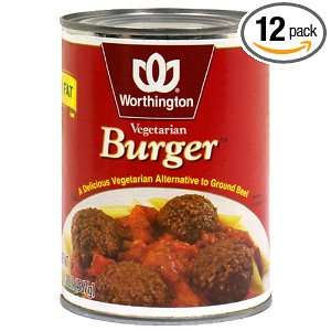 Worthington Vegetarian Burger, Low Fat, 20 Ounce Cans (Pack of 12 