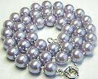 Charming 10mm Purple Sea Shell Pearl Necklace 18  