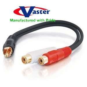  RCA Splitter Cable (One Male to Two Female) Electronics