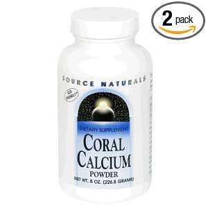  Source Naturals Coral Calcium Powder, 8 Ounce (Pack of 2 