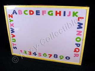   side white on the other removeable chalk board 36 magnetic numbers and