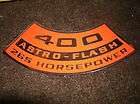 1968 69 PONTIAC CANADIAN ASTRO SIX ASTRO SIX 250 155HP AIR CLEANER TOP 