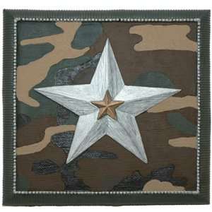 Camo Wall Art Silver Star