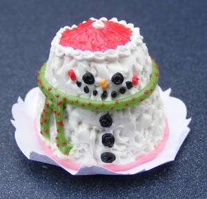 Christmas Snowman Cake Dolls House Miniature NC61  