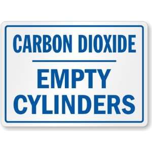  Carbon Dioxide, Empty Cylinders Laminated Vinyl Sign, 5 x 
