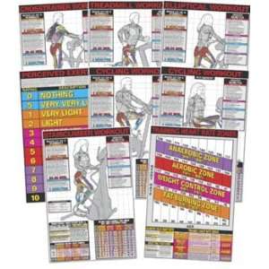  Complete Cardio Laminated Fitness Poster Series Health 