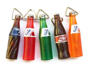 Lot of 50 Coke Fanta Pepsi Pop Soda Charms Bottles Mini  