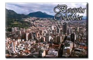Skyline Bogota   Colombia Souvenir Fridge Magnet #1  