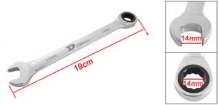 Metal 14mm 12 Point Ring End Combination Ratchet Wrench  