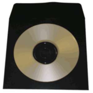  100 Black Paper CD Sleeves with Window & Flap Electronics