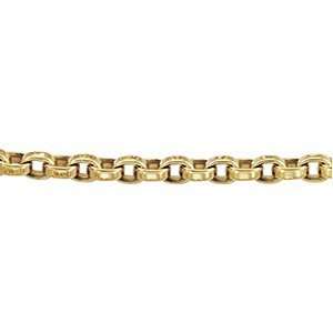   14K Yellow Gold 8 Inch Flat Belcher Cable Flat Wire Chain Jewelry
