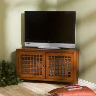 Corner Media TV Stand Storage Cabinet W/ Shelves  