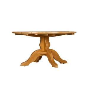   Wood 39.5 Round Patio Chat Table Weathered Time Finish