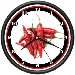 RED CHILI PEPPERS Wall Clock kitchen hot chef new gift