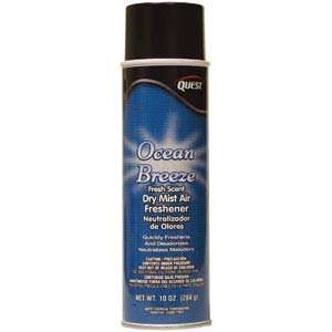 Quest Chemical Dry Deodorizer Sprays   Spring Mist, 12   20 oz cans 