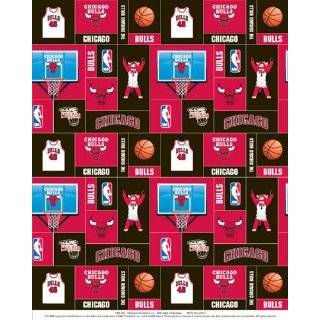 NBA Chicago Bulls Basketball Print Fleece Fabric by the yard