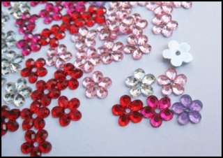 200 Acrylic Spring Flower Bead Embellishment/Doll 8mm  