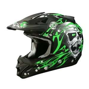  AFX Youth FX 18Y Skull Full Face Helmet Large  Green Automotive