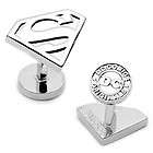 Silver Superman Shield Cufflinks Cuff links NIB 