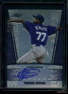 JAGV) 2011 Leaf Draft Metal YORDANO VENTURA Blue Prismatic Auto Rookie 