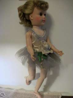 Vintage 1950s All Original Valentine Fully Jointed Ballerina Doll 