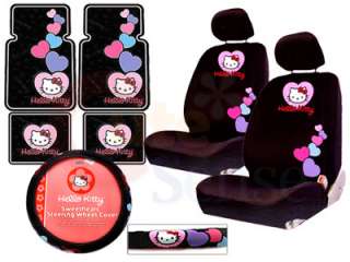 Hello kitty Car Seat Cover Accessories Set Low Back 9pc  