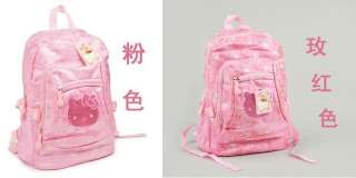    pink large kitty HelloKitty Backpack School student tote bag  