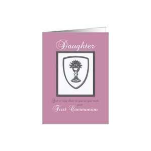  Daughter, First Communion Silver Chalice Card Health 