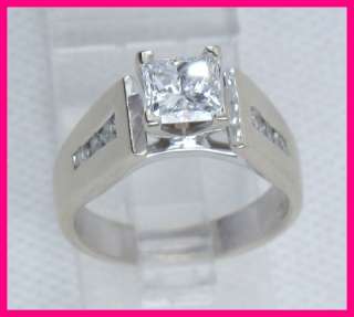 14kwg Princess & Round Diamond Engagement Ring 1.49ct  
