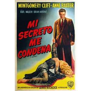  I Confess Poster Argentine 27x40 Montgomery Clift Anne 