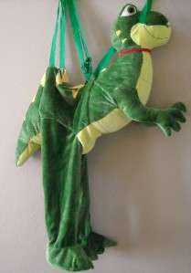 Boys girls RIDE In On DINOSAUR costume dress up 2T 3T 4T Green Plush 