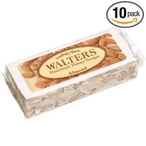 Walters Handmade Honey Nougat Almond, 2 Ounce Bars (Pack of 10)