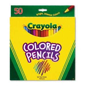  Crayola  Long Barrel Colored Woodcase Pencils, 3.3 mm, 50 
