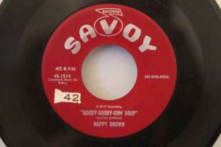 Doo Wop, Nappy Brown Goody Goody Gum Drop  a 45rpm Savoy #1514 Near 