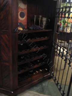 Old World Distressed Wine Cabinet Old World Iron Doors  