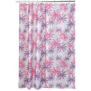 InterDesign Design Ada Long Shower Curtain, Pink/Purple, 72 Inch X 84 