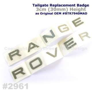 RANGE ROVER BONNET SILVER DECAL P38A 1995   2002 Replacement Badge 