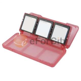 3x 6 Game Card Case + Stylus for NDSi DSi XL LL red  