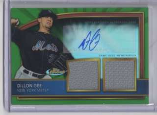 2011 Finest Dillon Gee Dual Relic Jersey Auto Green Refractor Rookie 