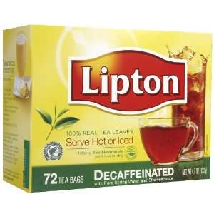 Lipton Black Tea Bags, Decaf, 72 ct  Grocery & Gourmet 