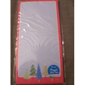   Magnetic List Pad ~ Holiday Decorated Trees At Night