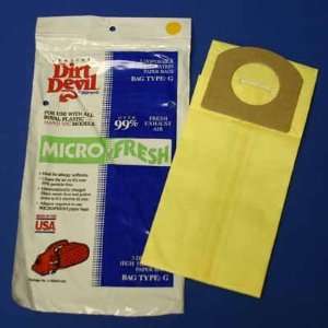  Dirt Devil Type G MicroFresh Vacuum Cleaner Bags / 3 Pack 