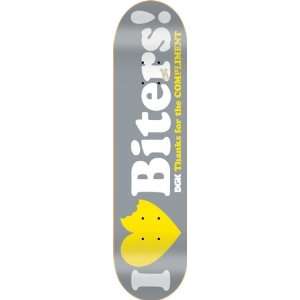  DGK Biters Skateboard Deck   Grey   7.75 x 31.06 Sports 