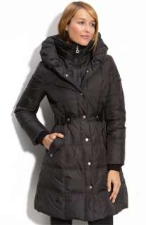 DKNY Pillow Collar Quilted Coat  