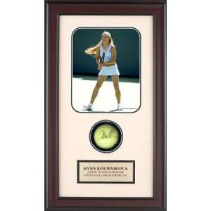 Anna Kournikova Autographed Tennis Ball Shadowbox