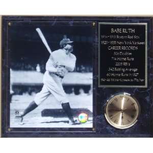 Babe Ruth Clock Plaque