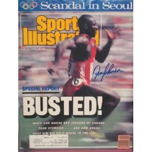 Ben Johnson autographed Sports Illustrated Magazine (Track & Field 
