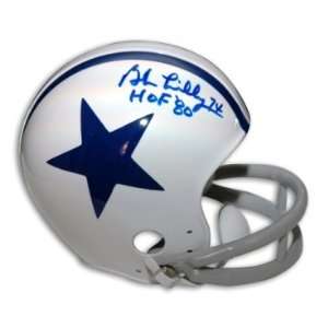 Bob Lilly Signed Cowboys/Texans t/b Mini Helmet HOF 80